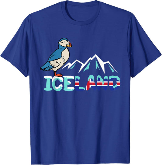Iceland Stud Puffin Icelandic Bird Nordic T-Shirt - T-Shirt | Royal