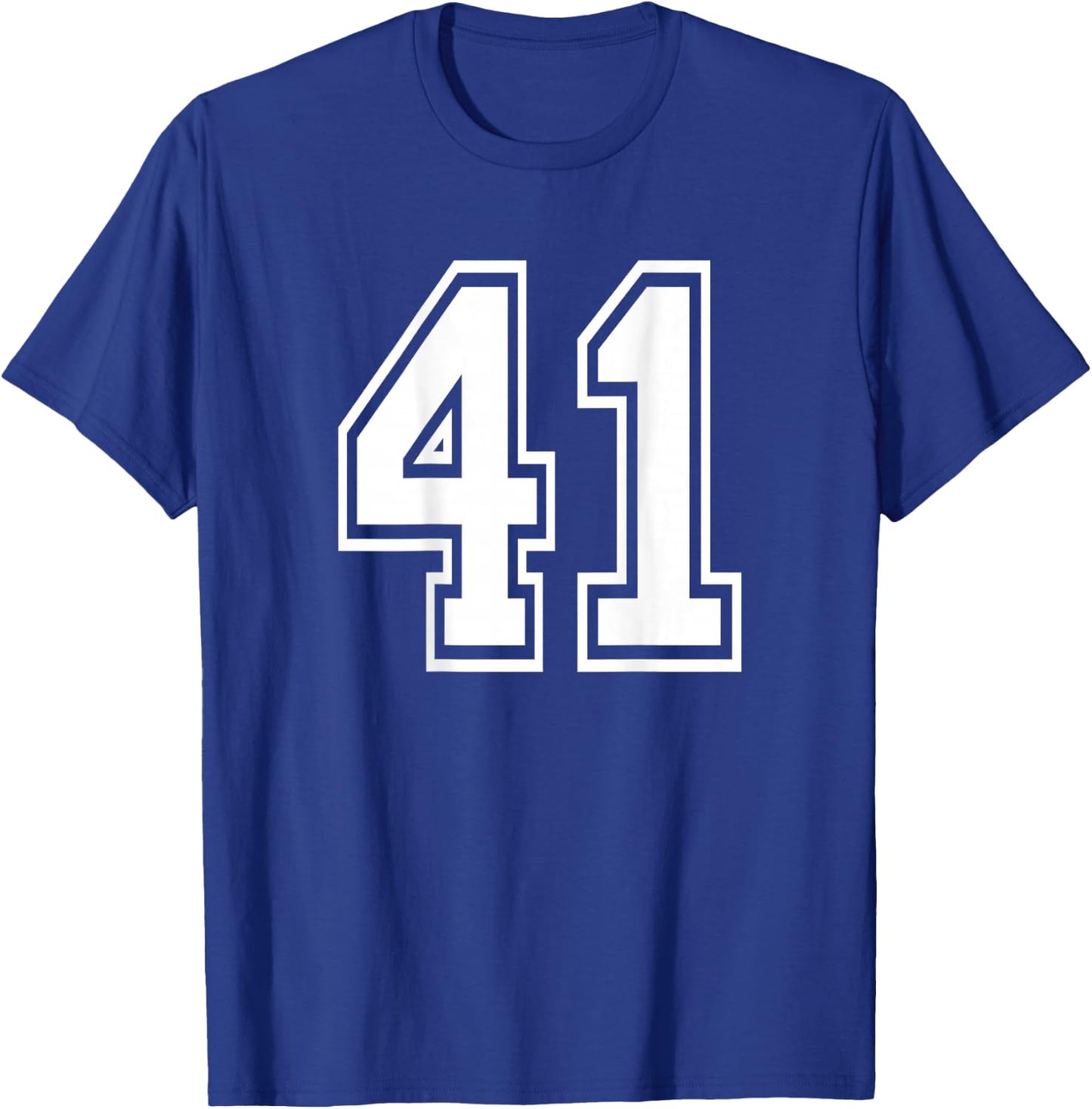 Number 41 Shirt Sports Player Number BACK of Shirt only T-Shirt - T-Shirt | Royal