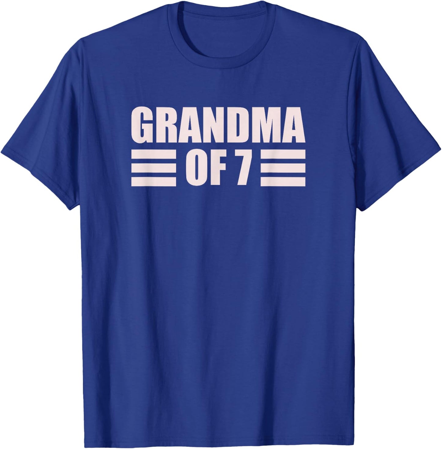 Grandma 7 Grandkids 7th Time Cubed Grandma Of Seven T-Shirt - T-Shirt | Royal