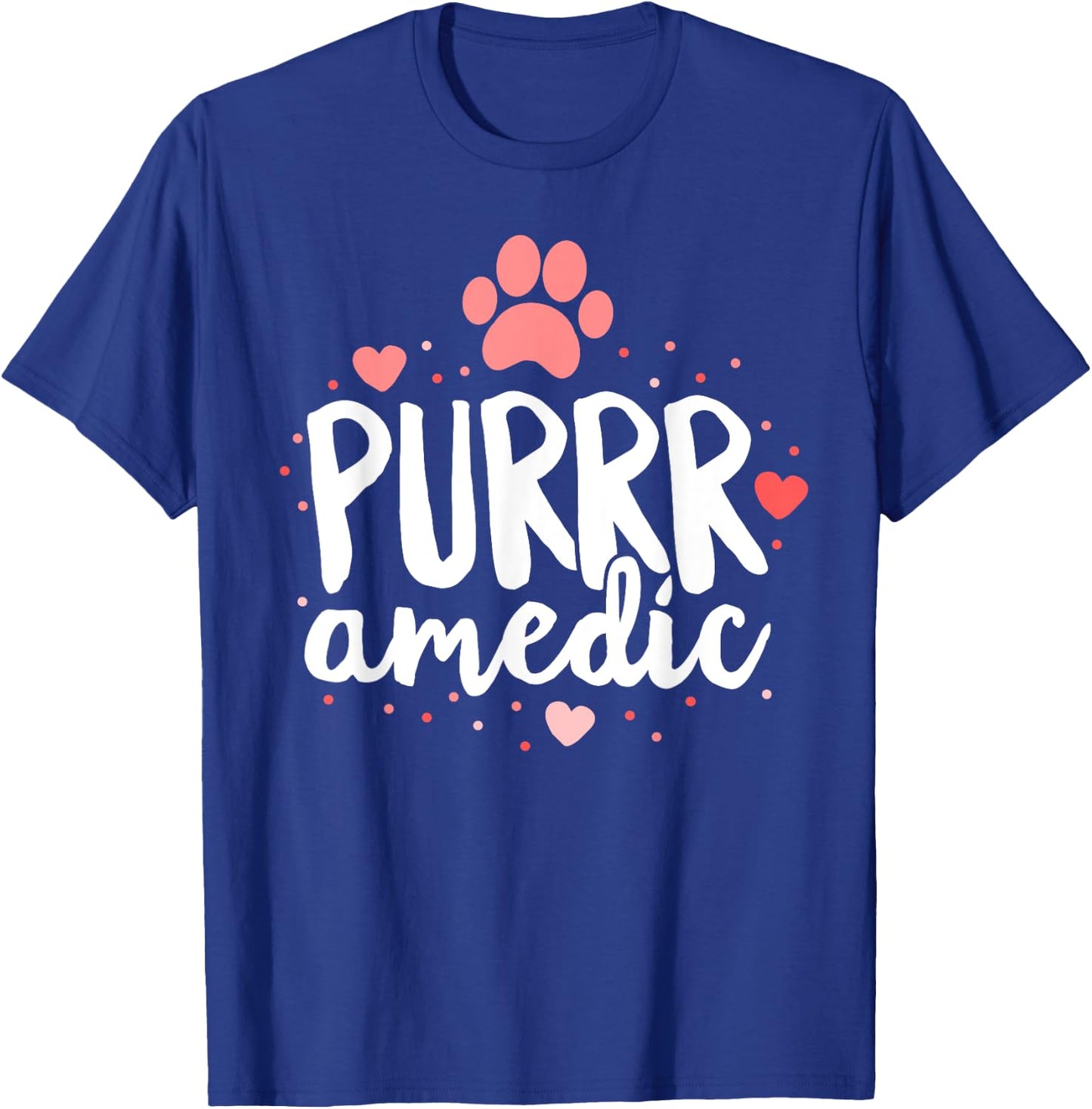 Purrr-amedic (Paramedic) Cat Veterinarian Vet Tech Doctor Women Kids T-Shirt - T-Shirt | Royal