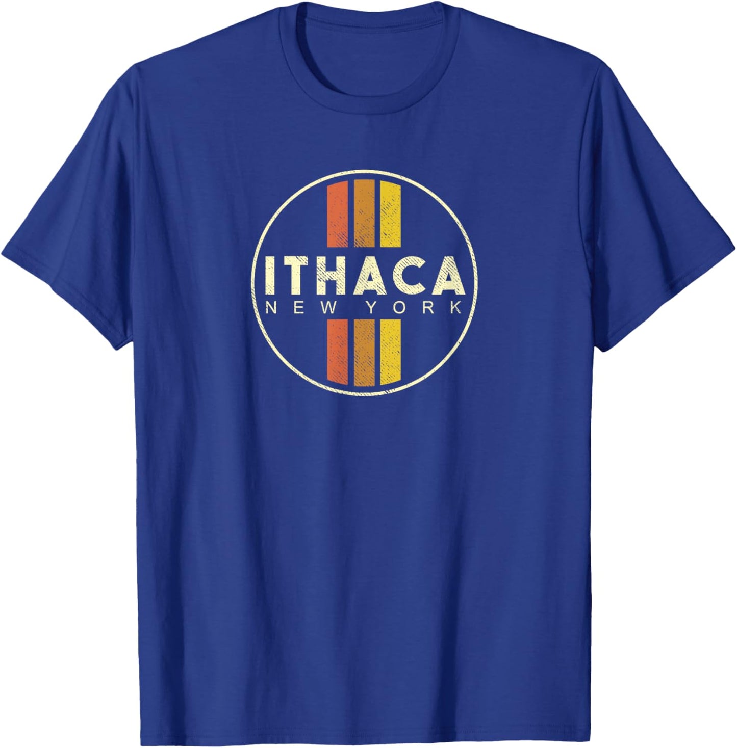 Retro Ithaca New York Vintage 80s Style T-Shirt - T-Shirt | Royal
