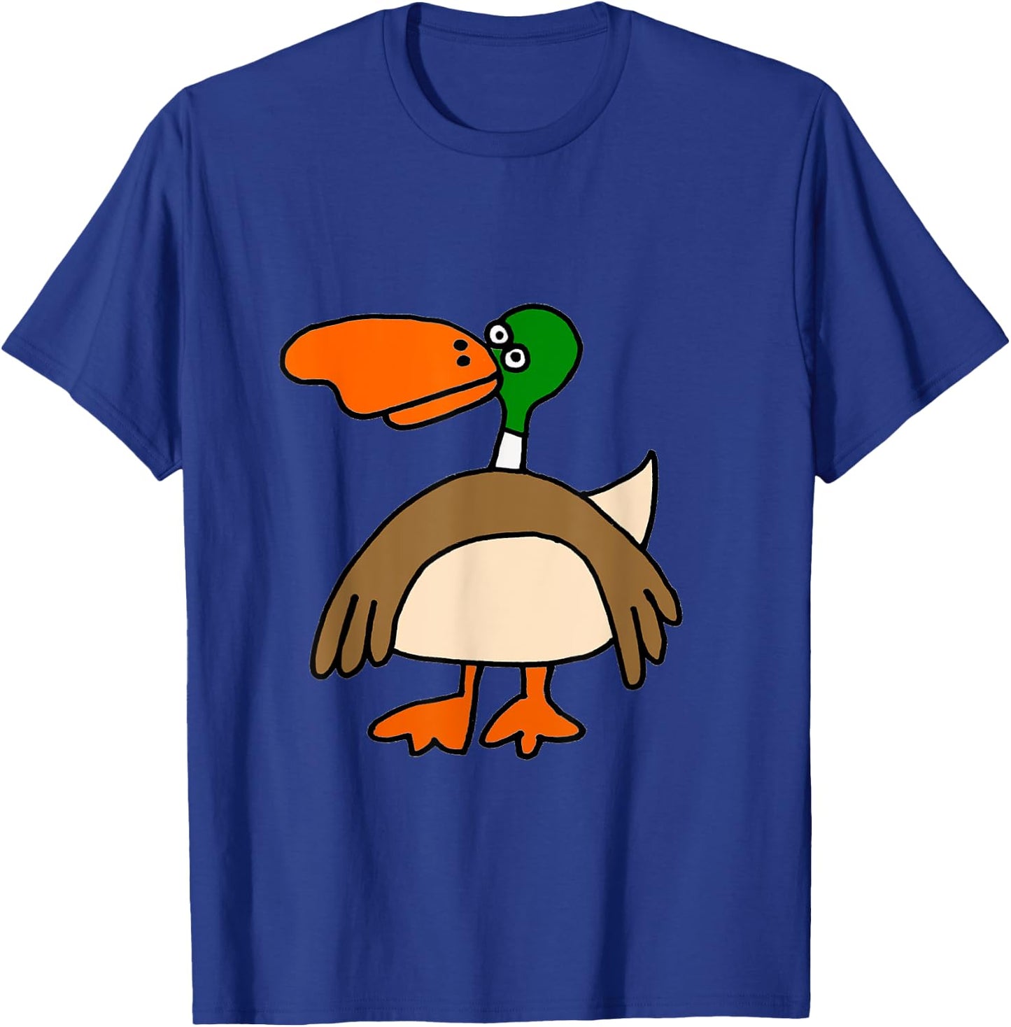SmileteesBirds Funny Mallard Duck Cartoon T-Shirt - T-Shirt | Royal