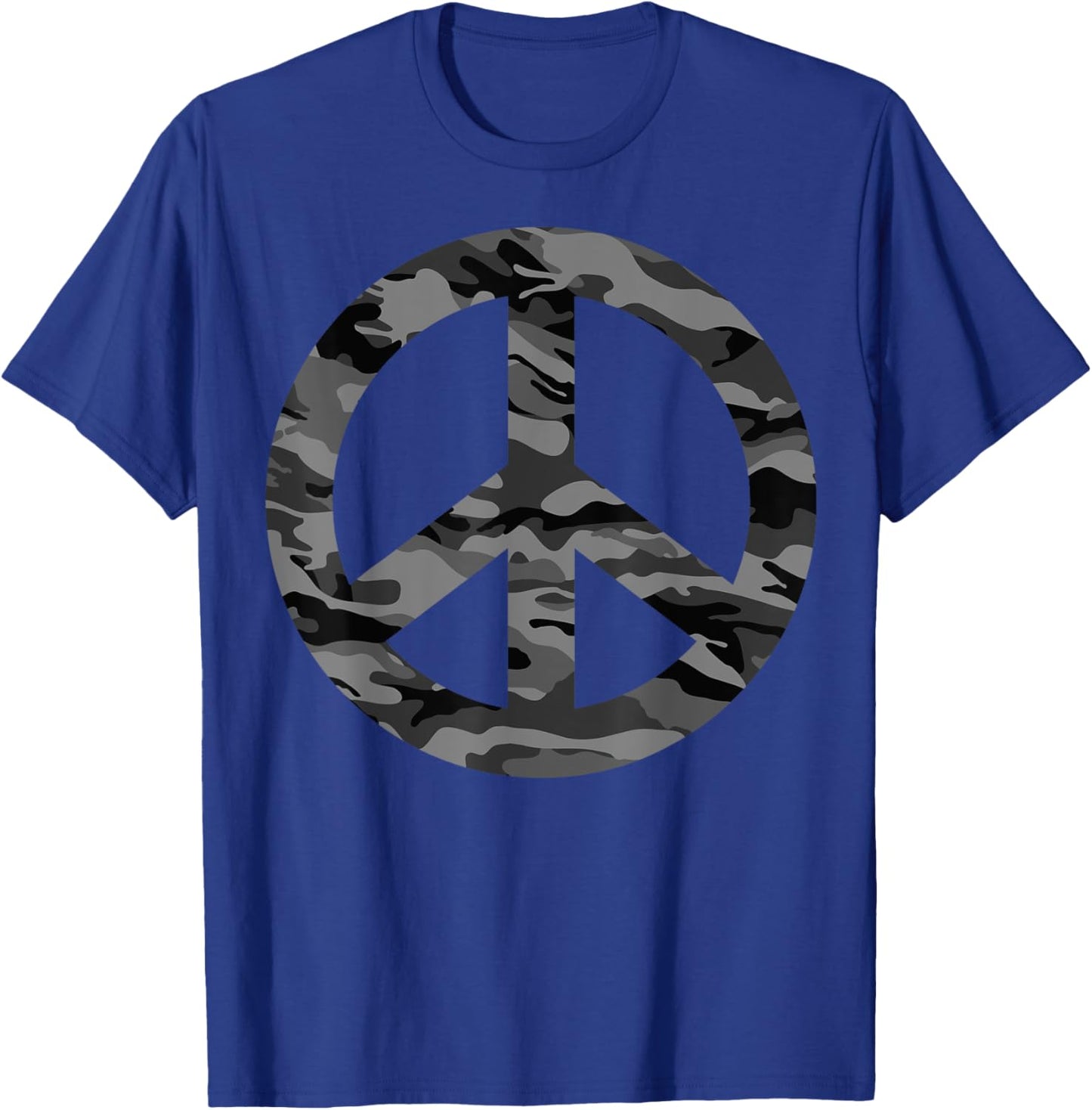 Cool Peace Sign Camouflage For Military Boys & Girls T-Shirt - T-Shirt | Royal