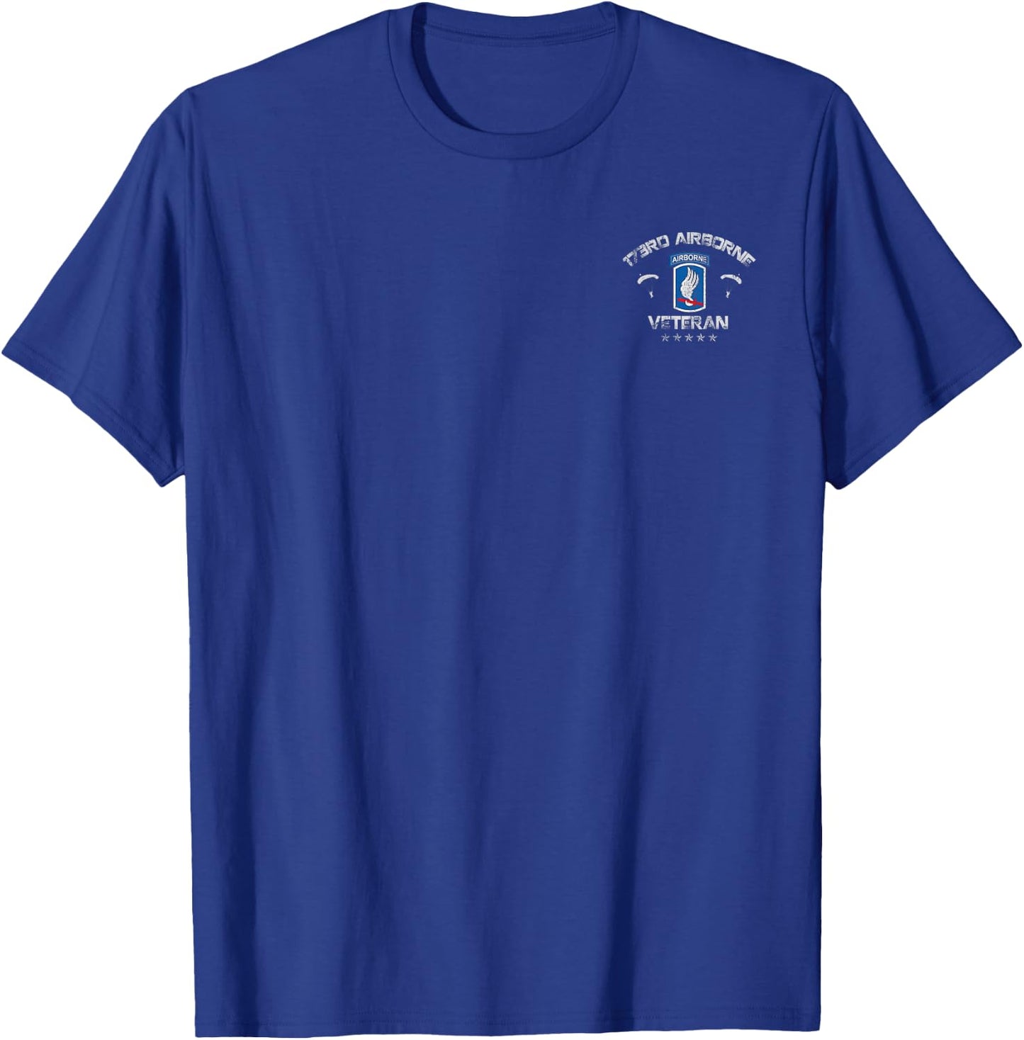 U.S Army 173rd Airborne Division Veteran Flag Vintage T-Shirt - T-Shirt | Royal