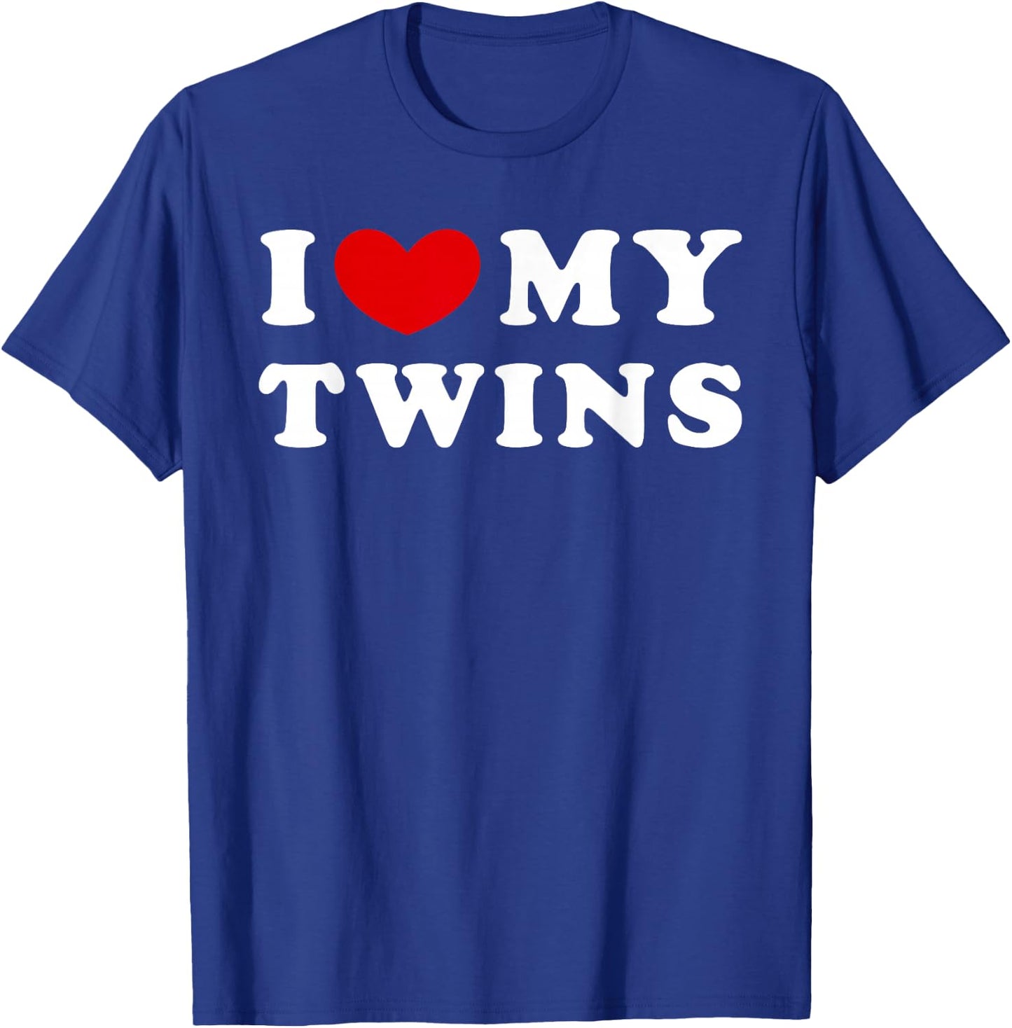 I Love My Twins, I Heart My Twins T-Shirt - T-Shirt | Royal