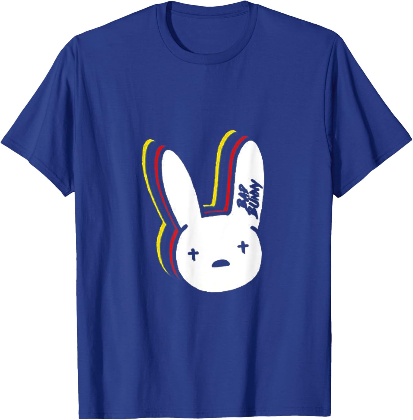 Happy Easter-Funny Bunny Rabbit Graphic T-Shirt - T-Shirt | Royal