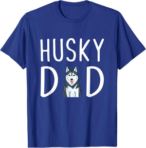 Siberian Husky Dog Papa Husky Dad T-Shirt - T-Shirt | Royal