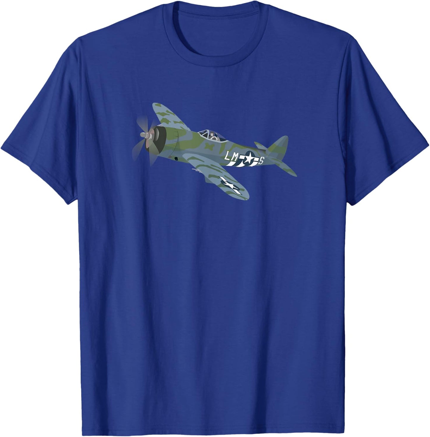 P-47 Thunderbolt Military Vintage Aircraft T-Shirt - T-Shirt | Royal