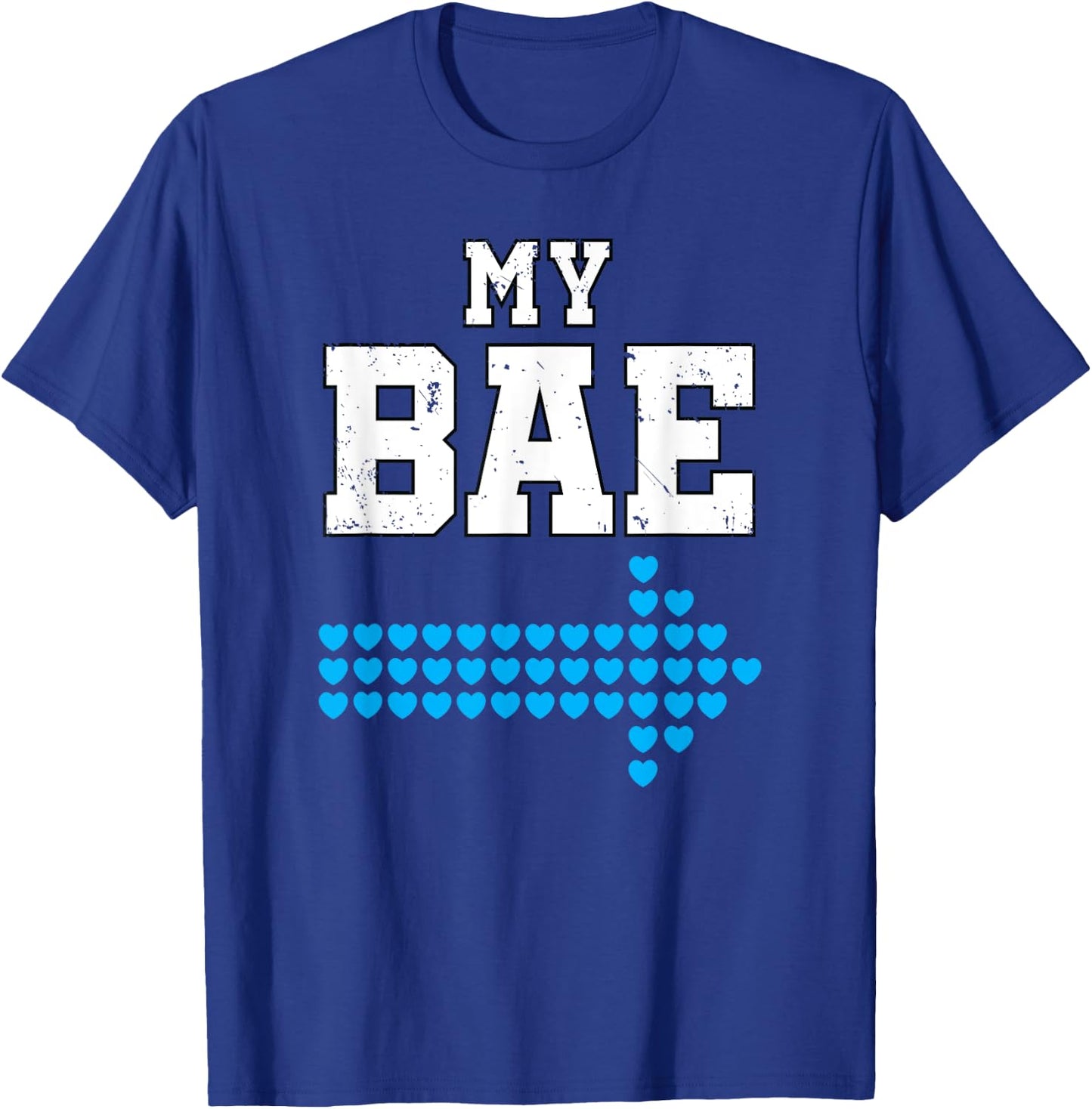 My Bae & My Boo Valentine Shirt Funny Matching Couple T-Shirt - T-Shirt | Royal