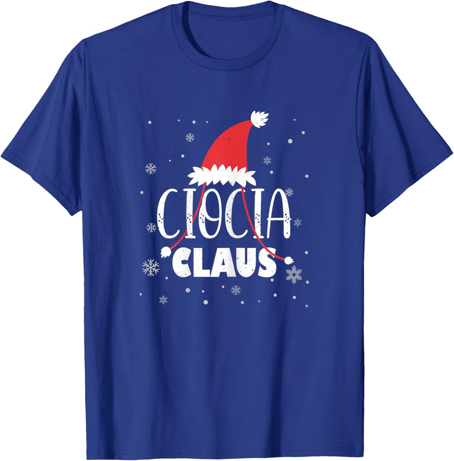 Ciocia Claus Santa Hat Polish Ciocia Aunt Claus Auntie Xmas T-Shirt - T-Shirt | Royal