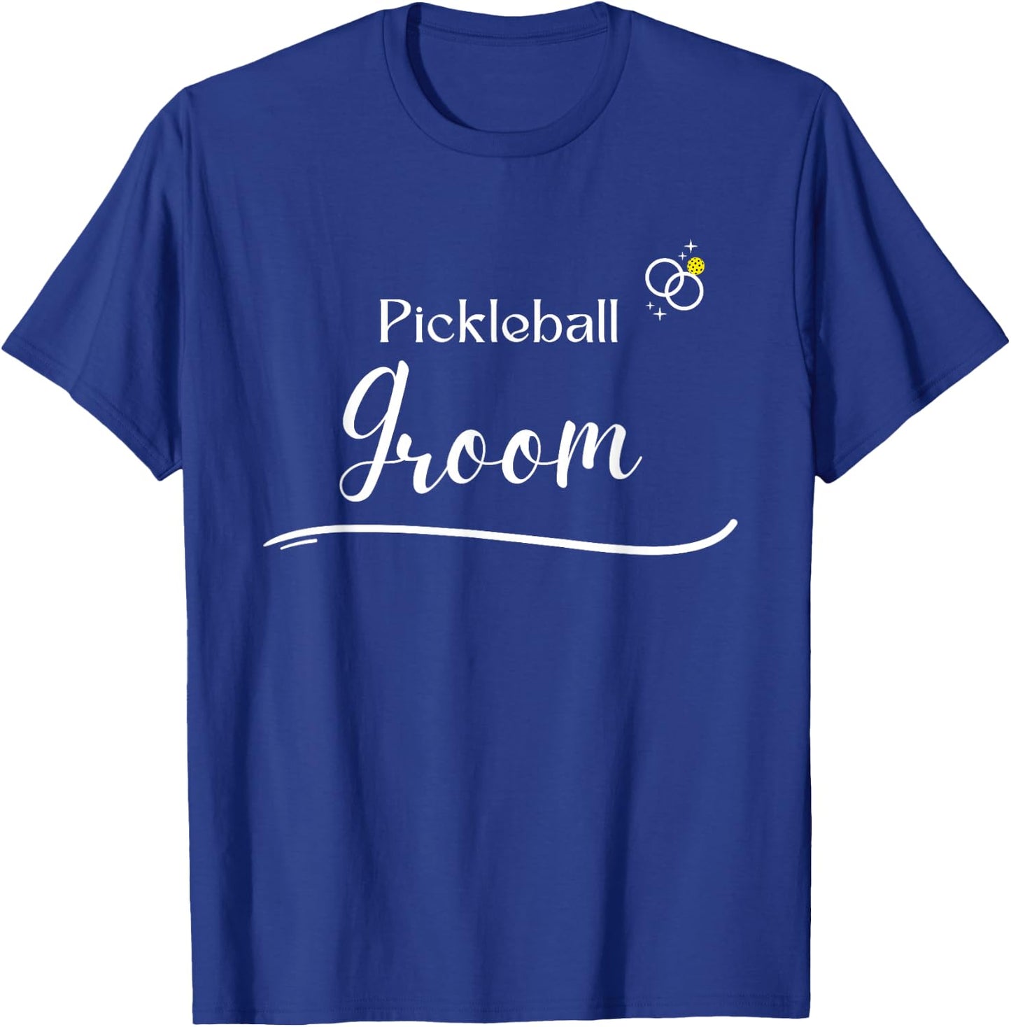 Pickleball Groom - Couple Dating Wedding - Pickleball Groom T-Shirt - T-Shirt | Royal