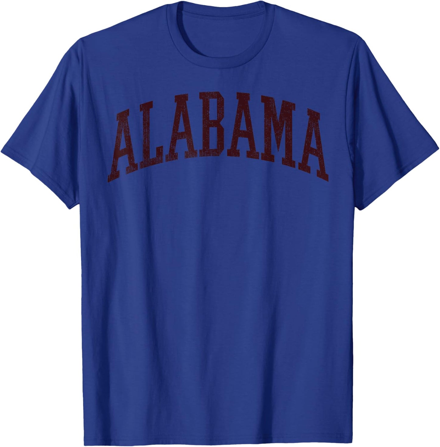 Alabama White AL State Graphic Vintage Sports Lover T-Shirt - T-Shirt | Royal