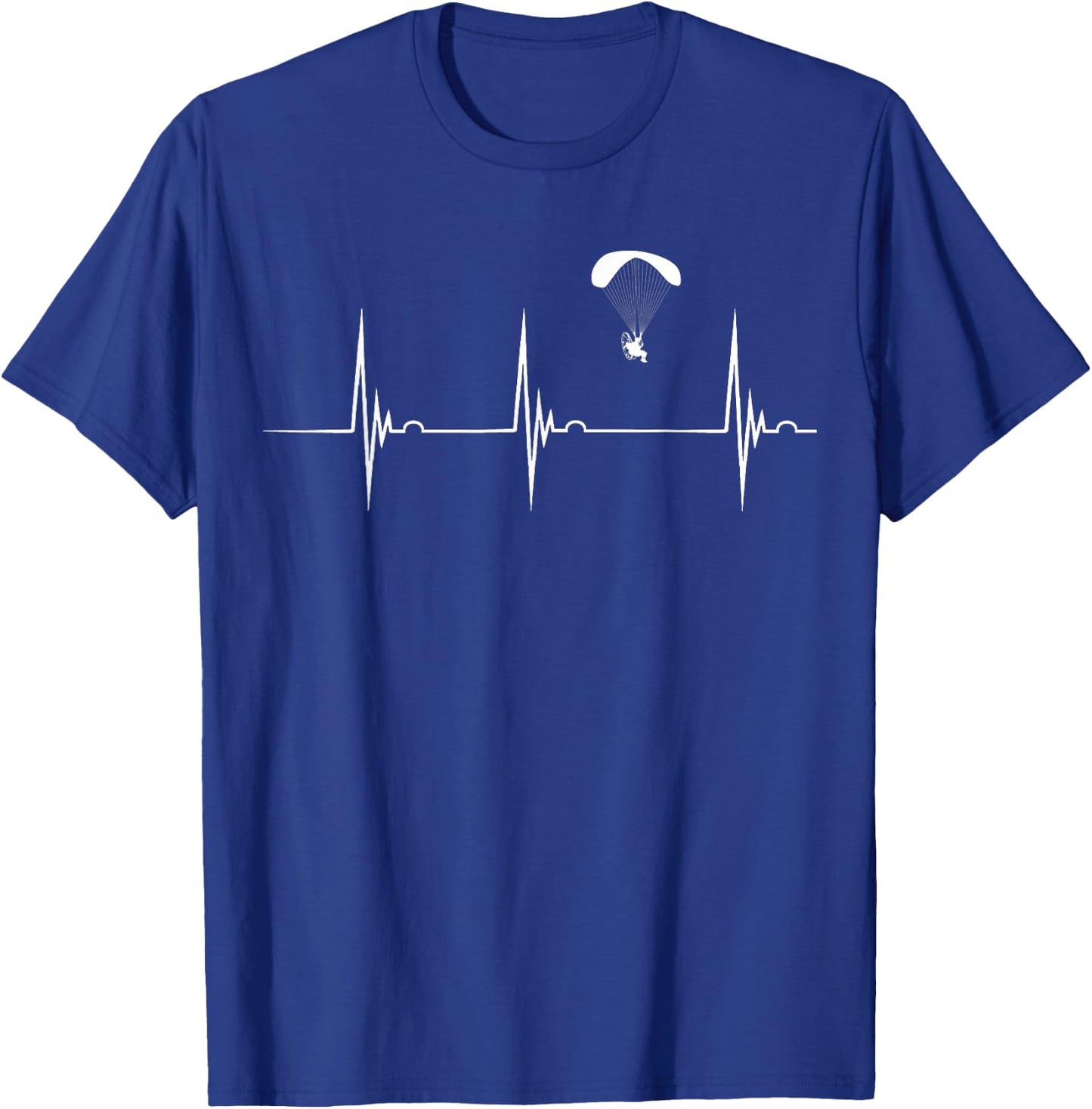 Paramotoring Heartbeat Paraglider Paramotor Paramotoring T-Shirt - T-Shirt | Royal