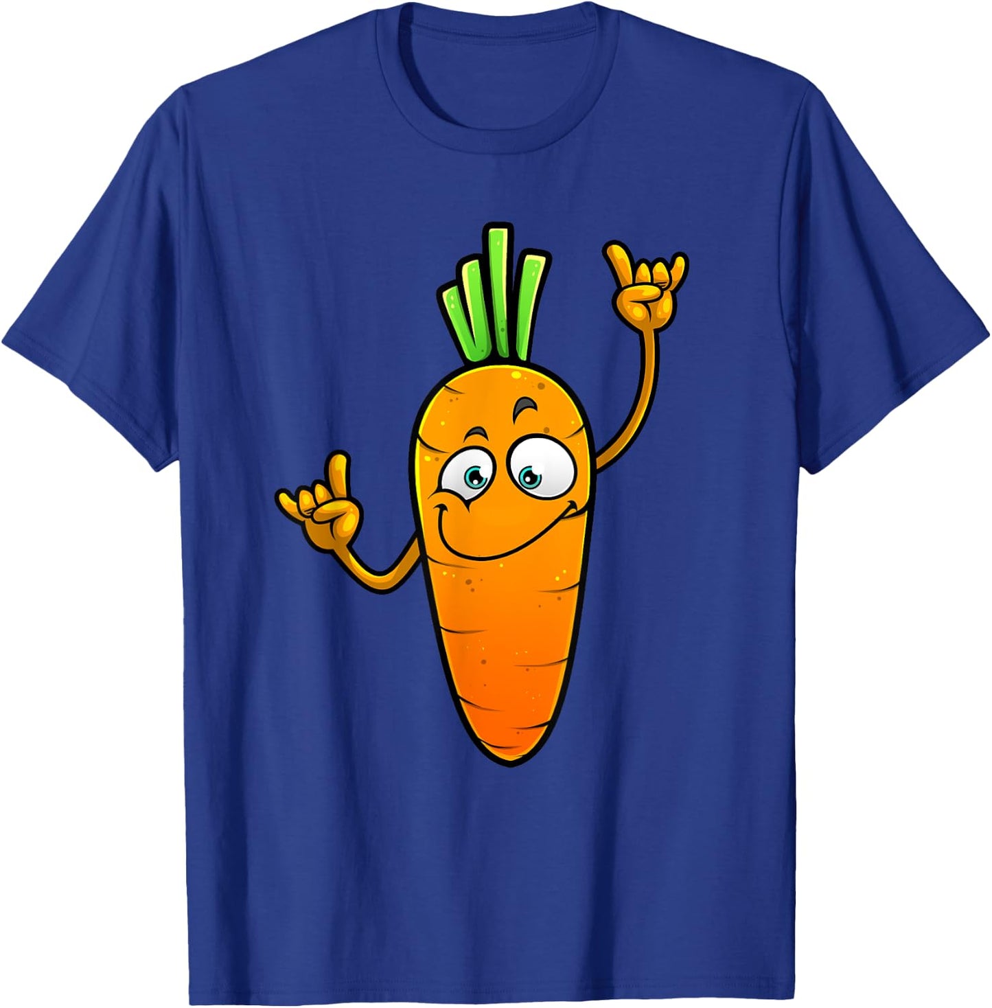 Funny Carrot Designs For Kids Adults Root Vegetable Lovers T-Shirt - T-Shirt | Royal