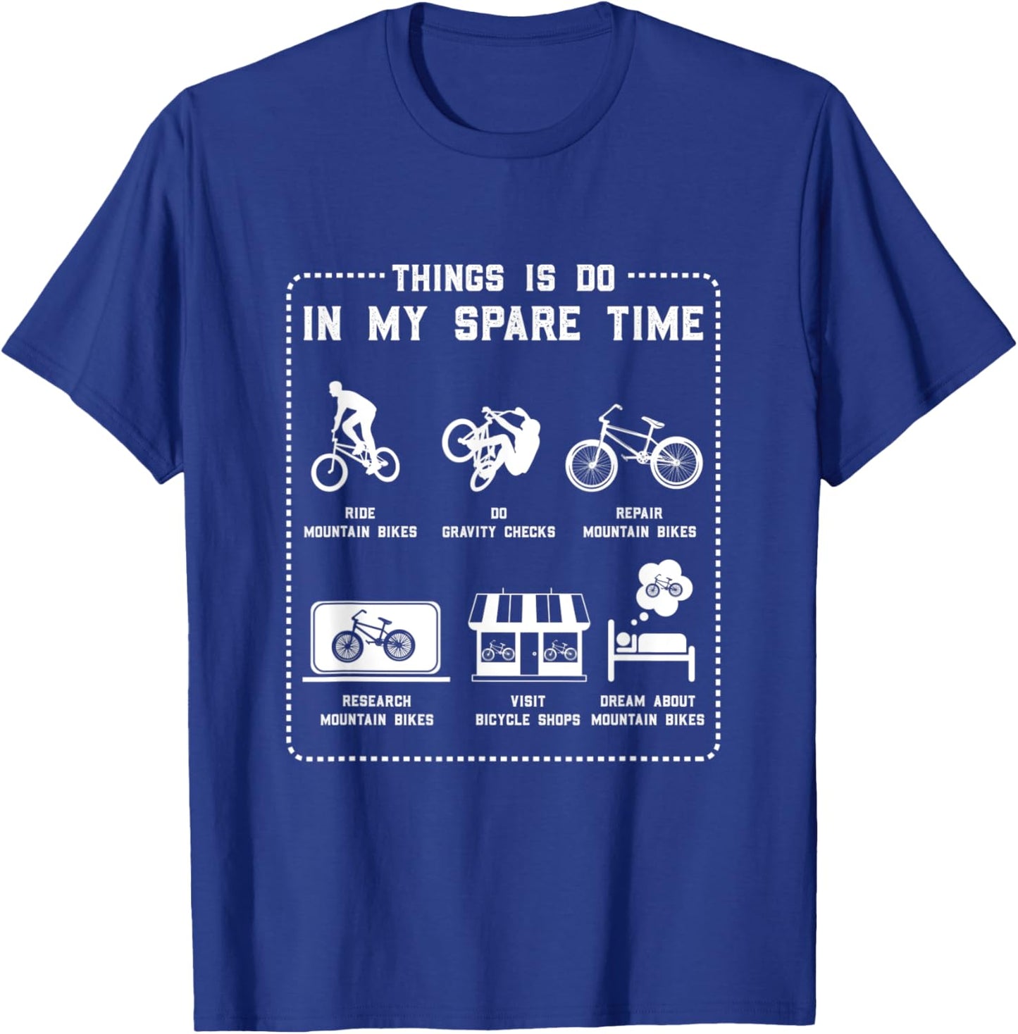 Lover Biking MTB Shorts, MTB Gloves Downhill | Mountain Bike T-Shirt - T-Shirt | Royal