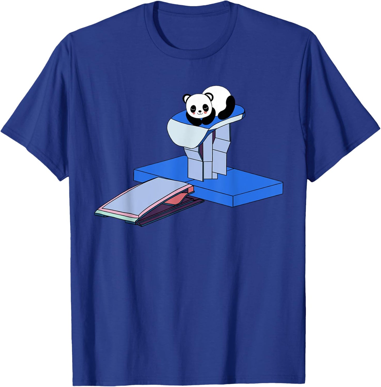 Cute Panda Gymnastics Vault Table T-Shirt - T-Shirt | Royal