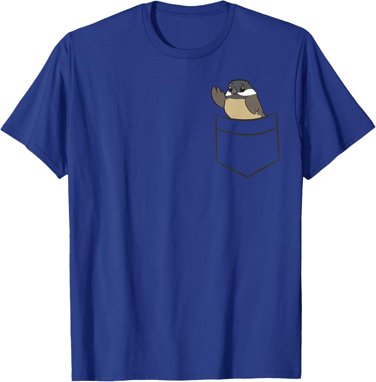Chickadee In The Pocket Cute Pocket Chickadee T-Shirt - T-Shirt | Royal