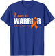 Blood Cancer Ribbon Shirt, Leukemia Awareness I Am A Warrior T-Shirt - T-Shirt | Royal