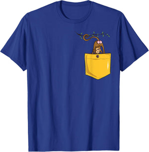 Monkey Butt in Pocket Funny Cute Animal Zoo Monkeys T-Shirt - T-Shirt | Royal