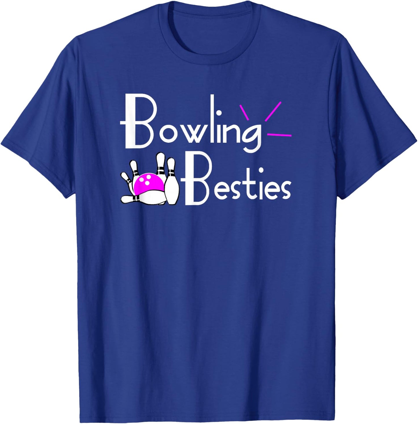 Bowling Besties | Best Friends League T-Shirt - T-Shirt | Royal