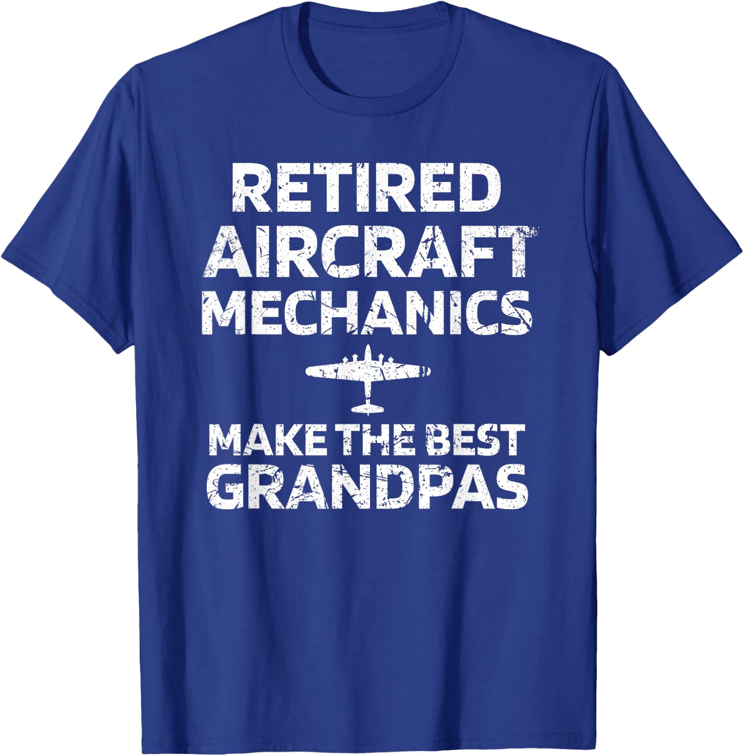 Funny Retired Aircraft Mechanic Make Best Grandpas T-Shirt - T-Shirt | Royal