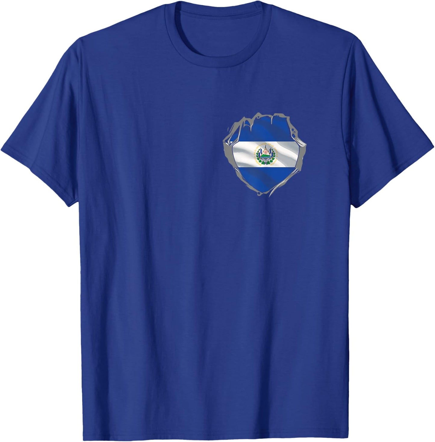 El Salvador Salvadoran Flag in Heart for El Salvador T-Shirt - T-Shirt | Royal
