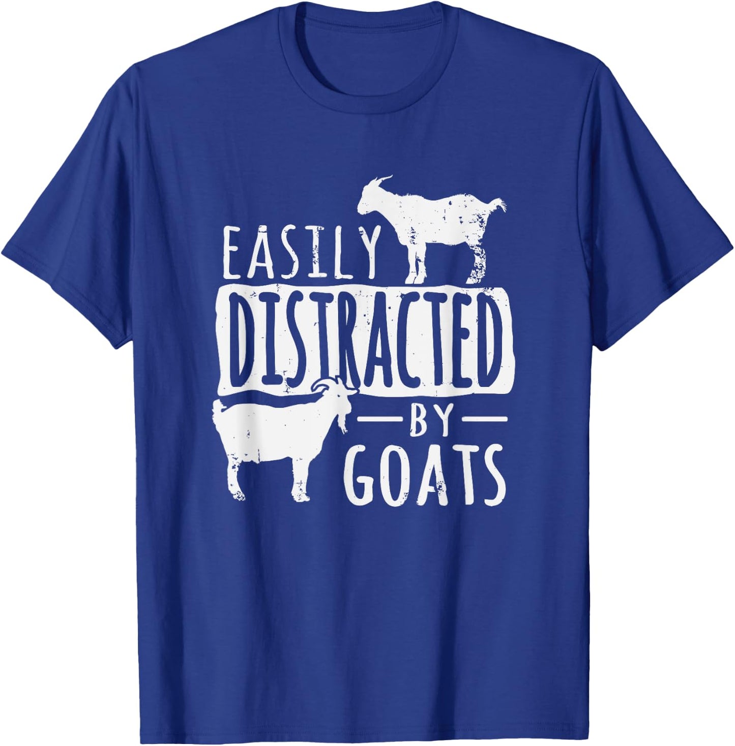 Funny Easily Distracted By Goats Country T-Shirt - T-Shirt | Royal