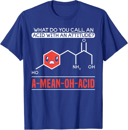 A-mean-oh-acid Funny Science Lover Biology Scientist T-Shirt - T-Shirt | Royal