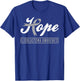 Hope Glioblastoma Cancer Awareness Month Gray Ribbon Support T-Shirt - T-Shirt | Royal