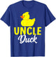 Cute Duckling Duckies Lover Funny Uncle Duck Father's Day T-Shirt - T-Shirt | Royal