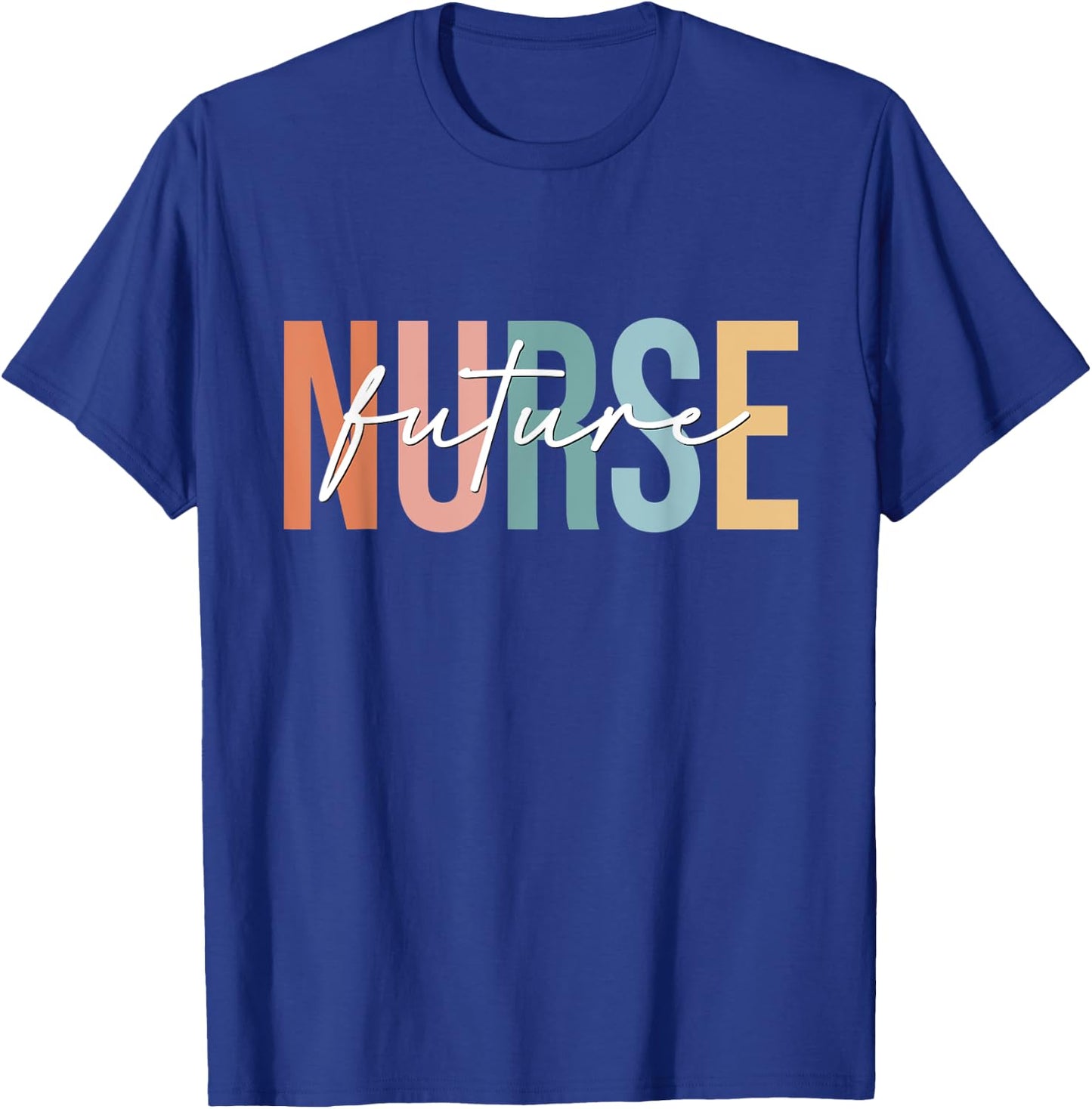Boho Retro Vintage Future Nurse Stethoscope Nursing T-Shirt - T-Shirt | Royal