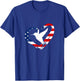 Hummingbird American Flag Heart USA 4th Of July T-Shirt - T-Shirt | Royal