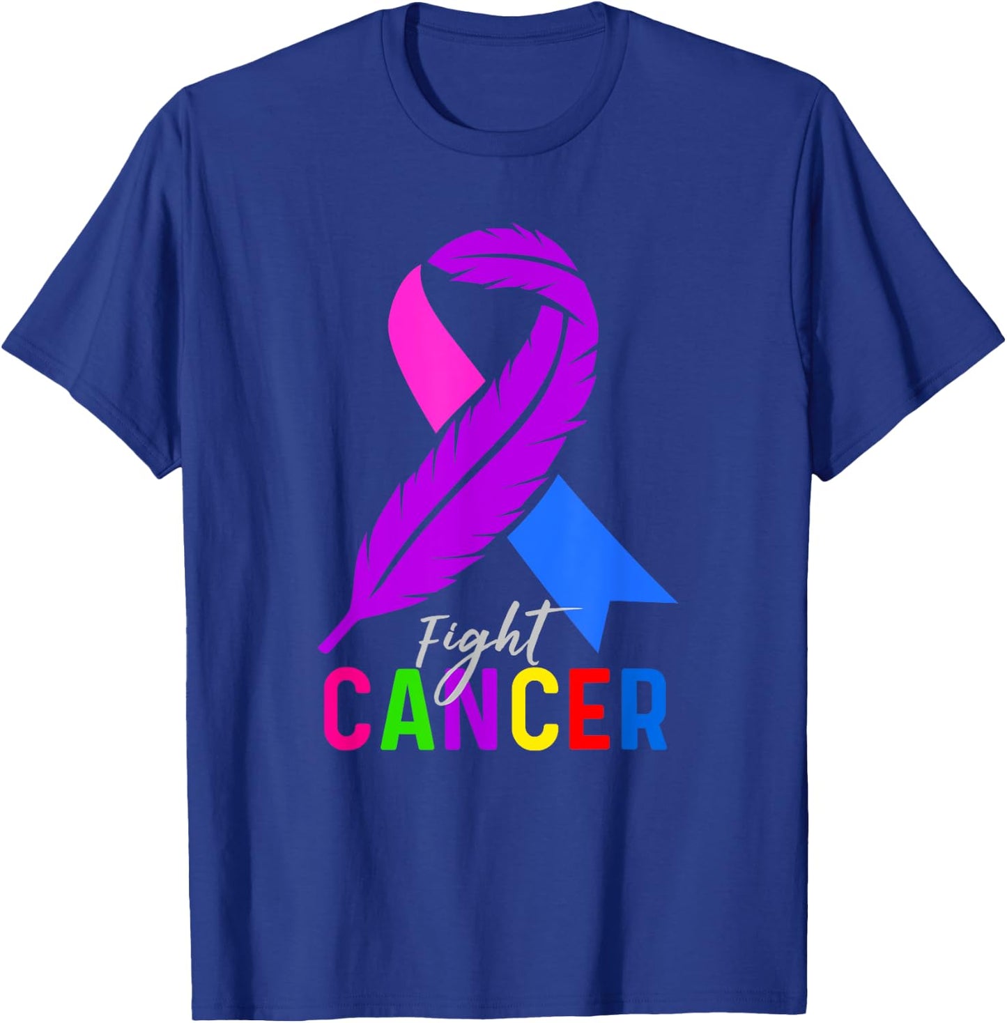 Fight Cancer Ribbon for Cancer Awareness T-Shirt - T-Shirt | Royal