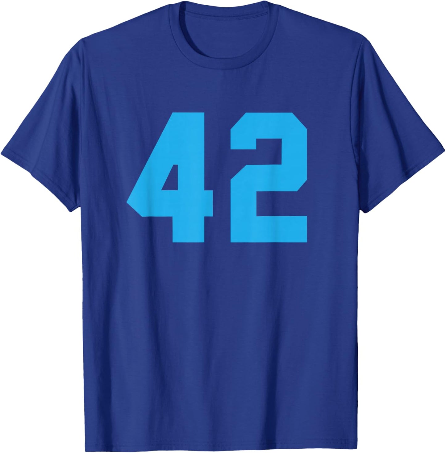 Blue Sports Team Number #42 T-Shirt - T-Shirt | Royal