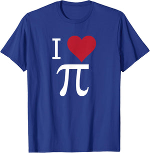 I Love Pi Funny Math T-Shirt - T-Shirt | Royal