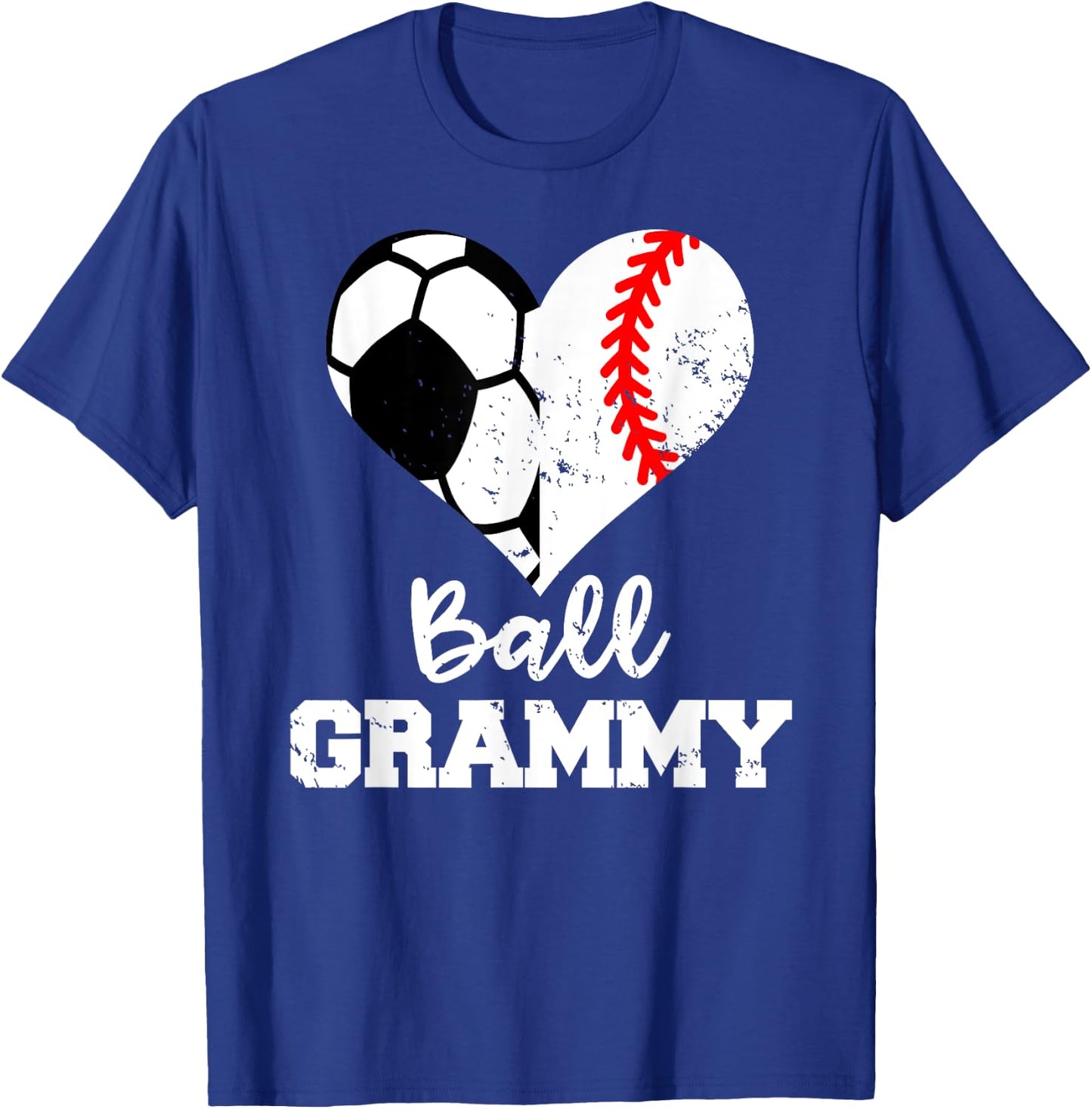 Ball Grammy Heart Funny Soccer Baseball Grammy T-Shirt - T-Shirt | Royal