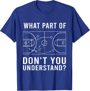 Funny Basketball Coach Women Tactic Diagram Board T-Shirt - T-Shirt | Royal
