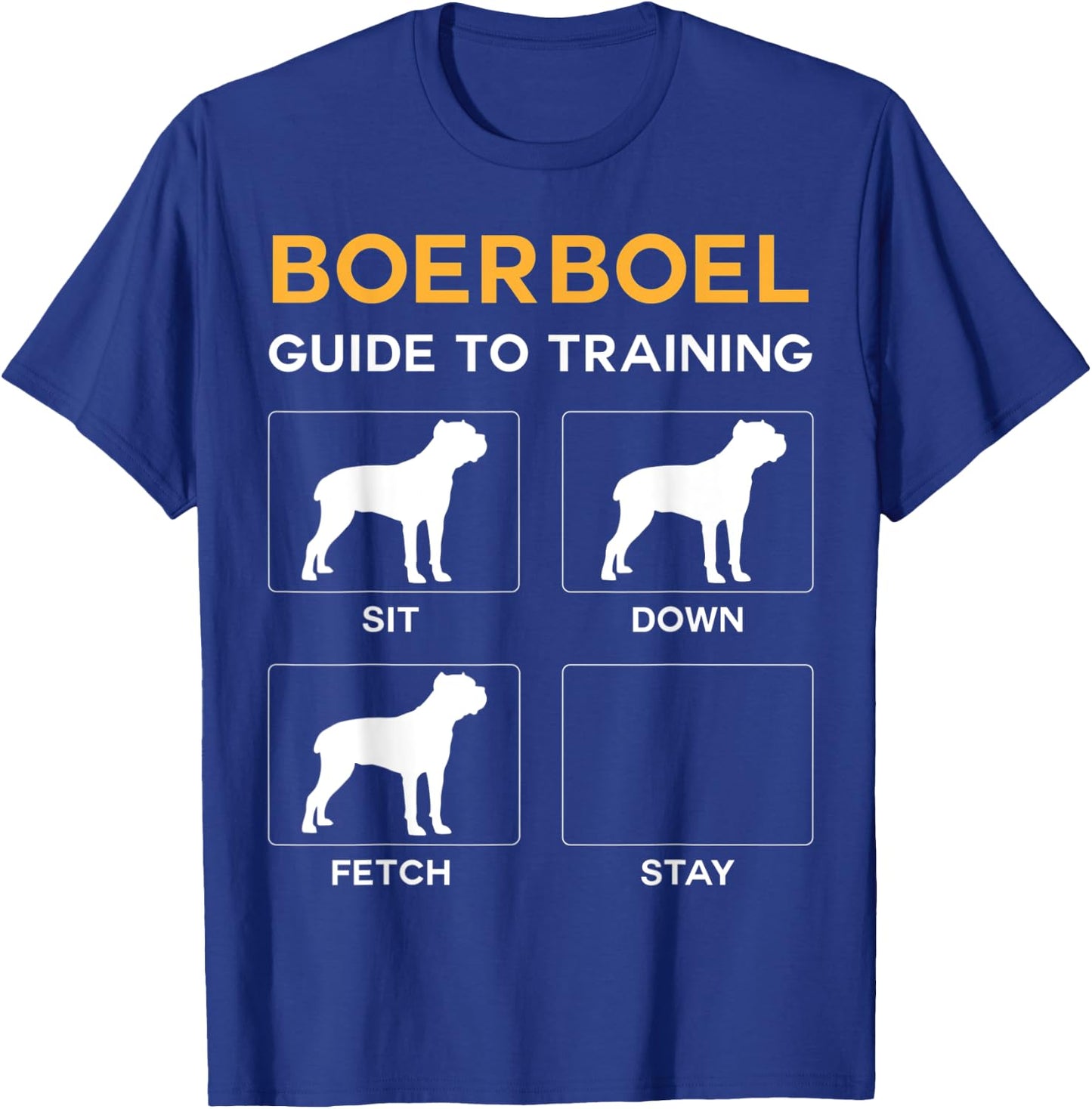 Boerboel Guide To Training Dog Obedience Dog Commands T-Shirt - T-Shirt | Royal
