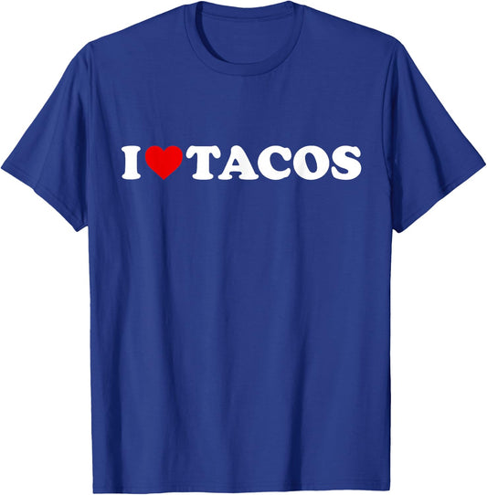 I Love Tacos - Heart T-Shirt - T-Shirt | Royal