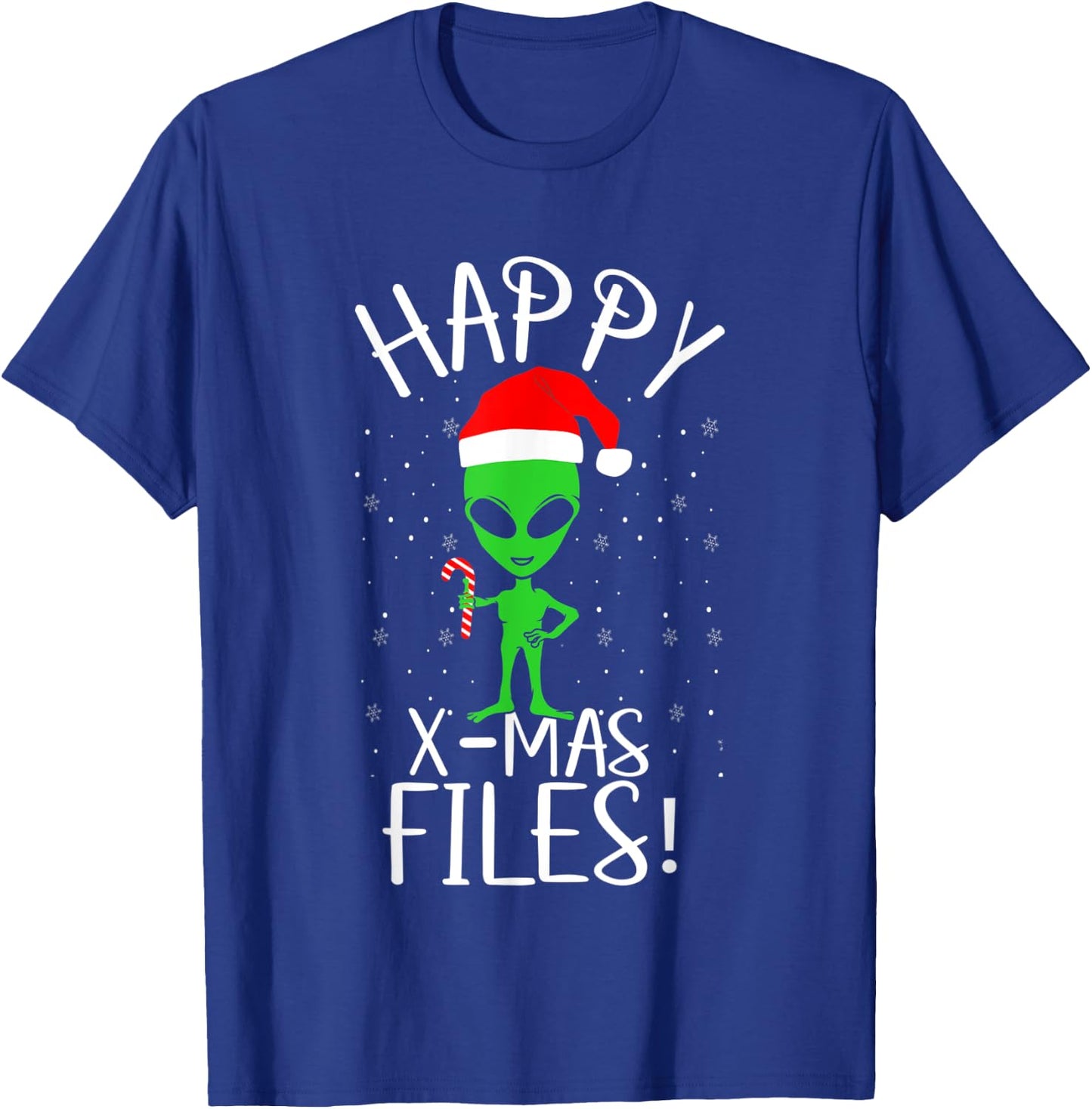 Happy X-mas Files Extraterrestrial Life Alien Beings Lover T-Shirt - T-Shirt | Royal