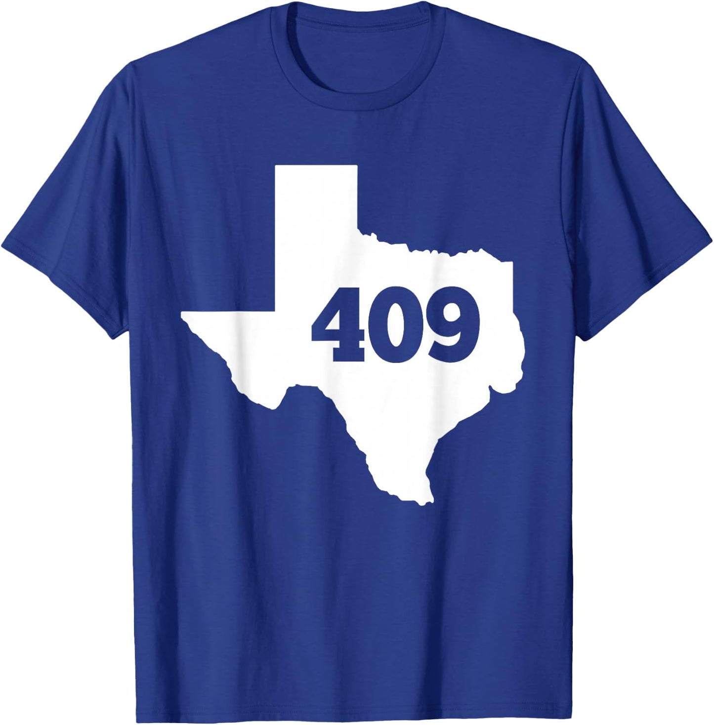 Texas 409 Area Code T-Shirt - T-Shirt | Royal