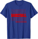 Basketball Wisconsin in Modern Stacked Lettering T-Shirt - T-Shirt | Royal