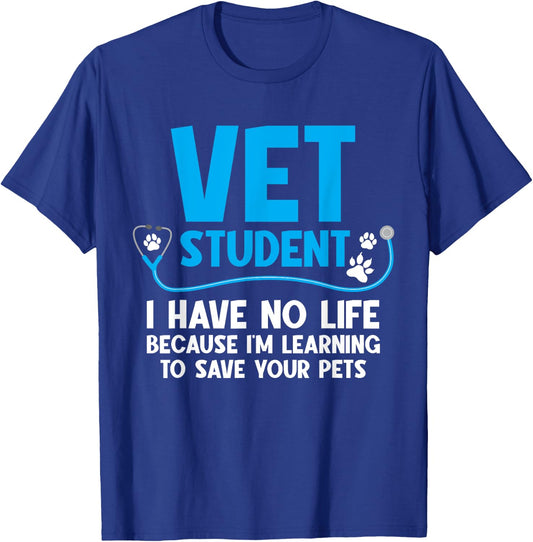 Cool Vet Tech Art Women Vet Assistant Veterinarian T-Shirt - T-Shirt | Royal