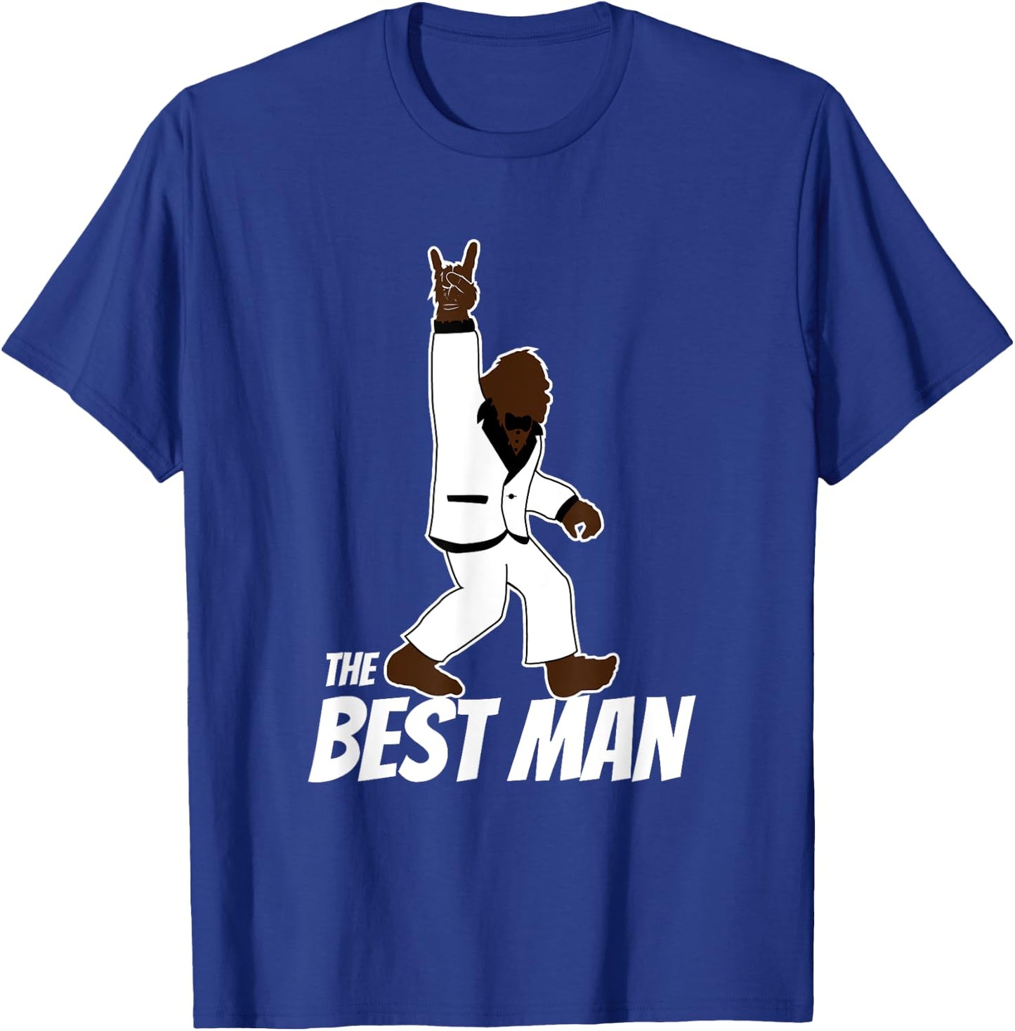 Bigfoot Rock and Roll Best Man Bachelor Party Wedding Gift T-Shirt - T-Shirt | Royal