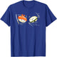 Funny Fighting Sushi Ninja Japanese Kawaii Fish Lover T-Shirt - T-Shirt | Royal