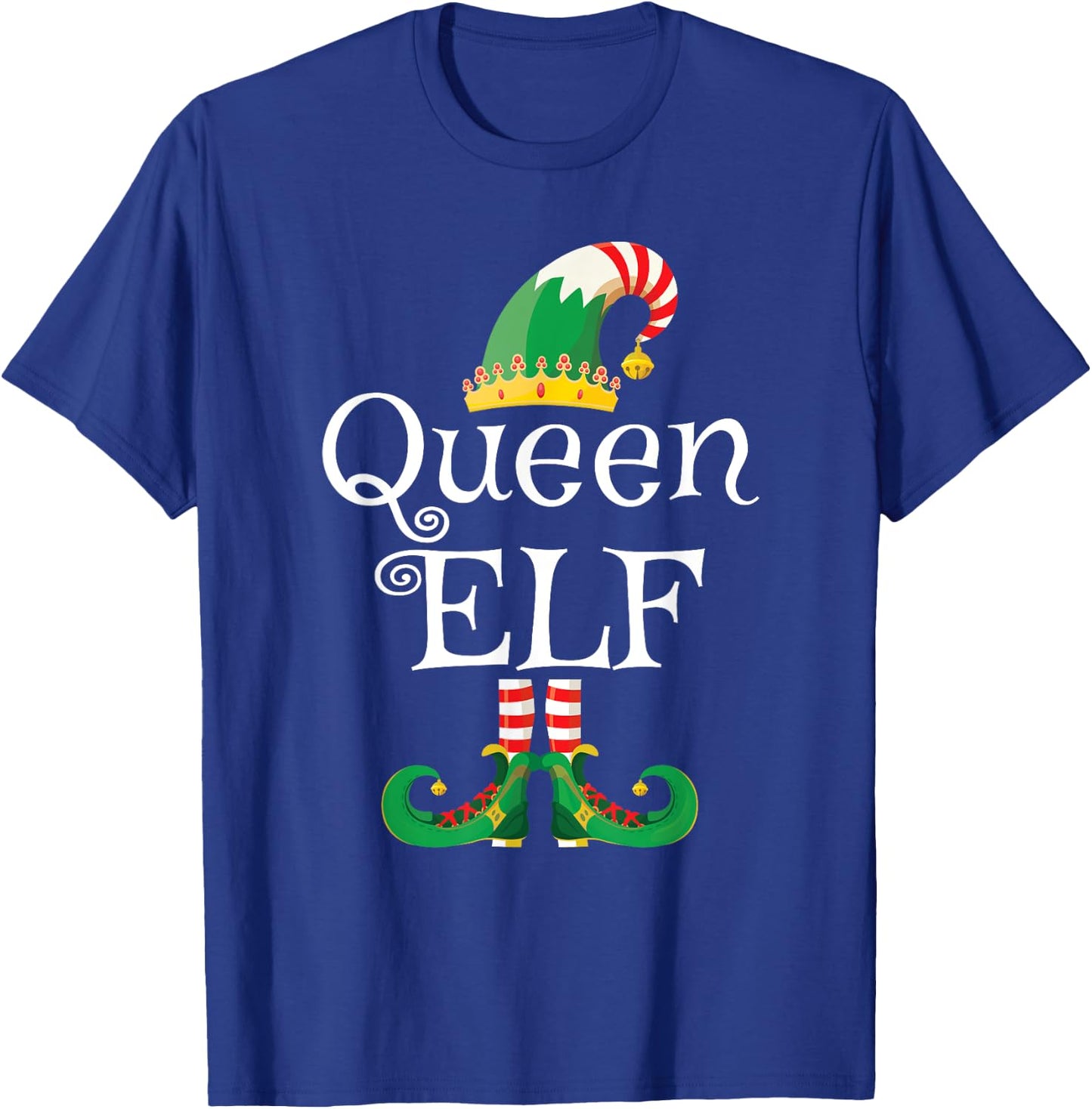 Queen Elf Women Funny Family Matching Elf Christmas T-Shirt - T-Shirt | Royal