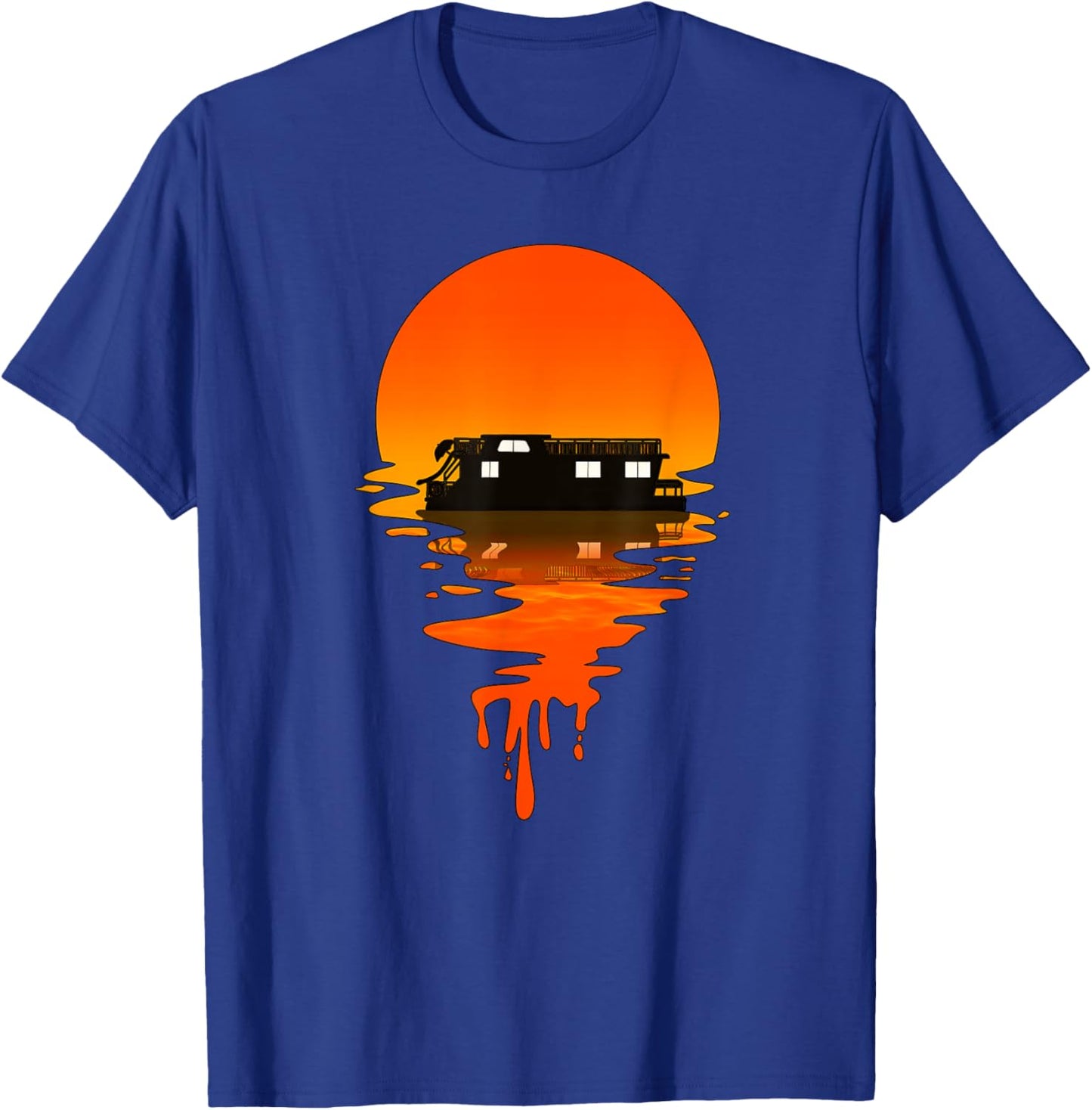 Vintage Retro Style Houseboat T-Shirt - T-Shirt | Royal