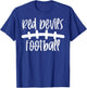 Red Devils Football School Spirit Team Mascot Game Night T-Shirt - T-Shirt | Royal