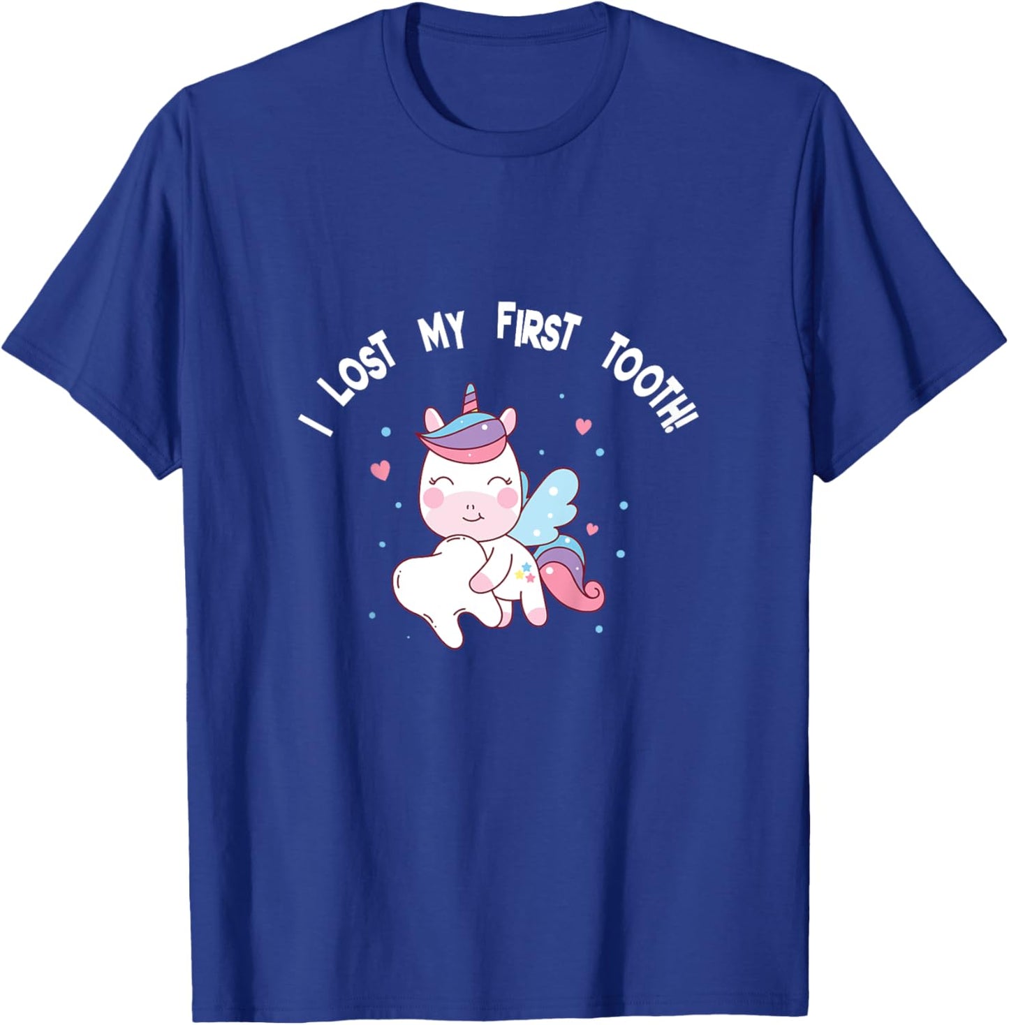 Girls I Lost My First Tooth Unicorn Tooth Fairy T-Shirt - T-Shirt | Royal