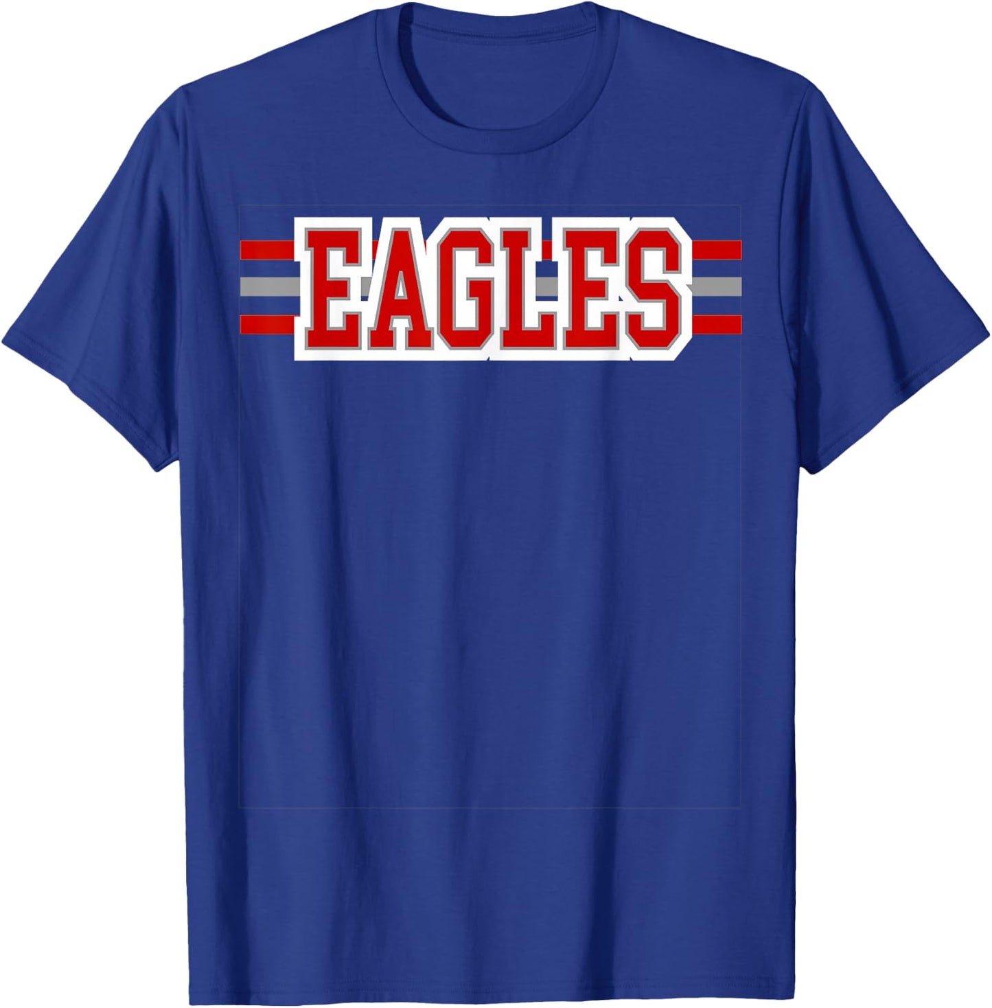 Eagles Red White School Spirit T-Shirt - T-Shirt | Royal